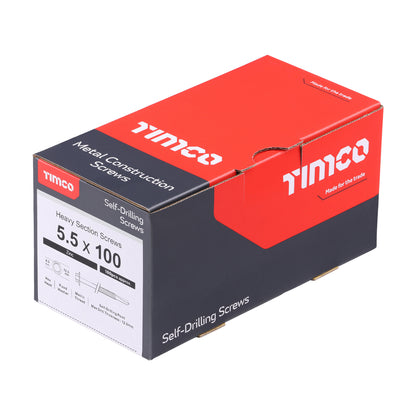TIMCO Self-Drilling Heavy Section Silver Screws - 5.5 x 100 - Image