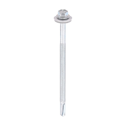 TIMCO Self-Drilling Heavy Section Silver Screws with EPDM Washer - 5.5 x 100 - Image