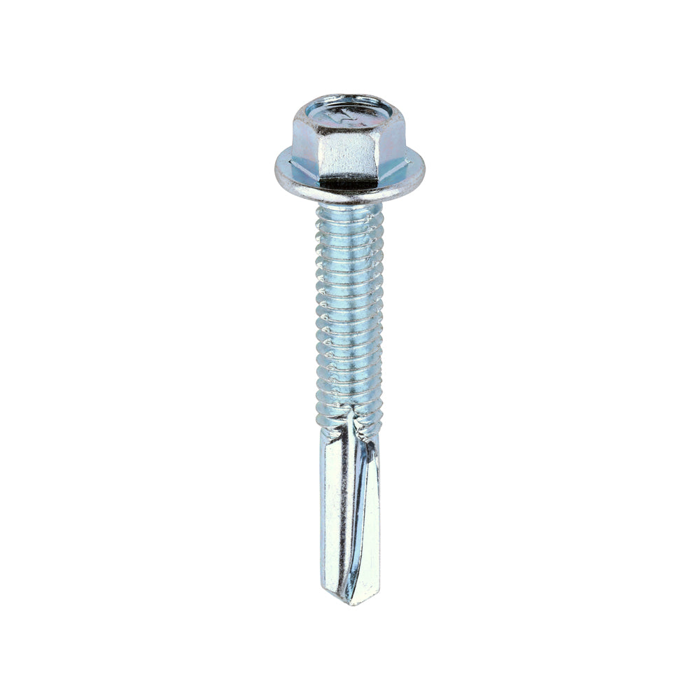 TIMCO Self-Drilling Heavy Section Silver Screws - 5.5 x 38 - Image