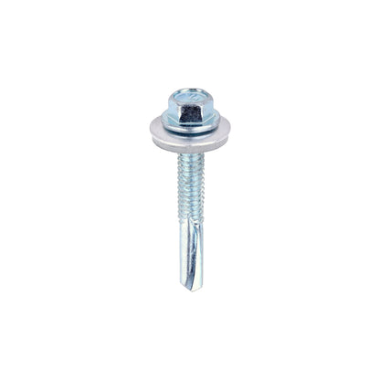 TIMCO Self-Drilling Heavy Section Silver Screws with EPDM Washer - 5.5 x 38 - Image