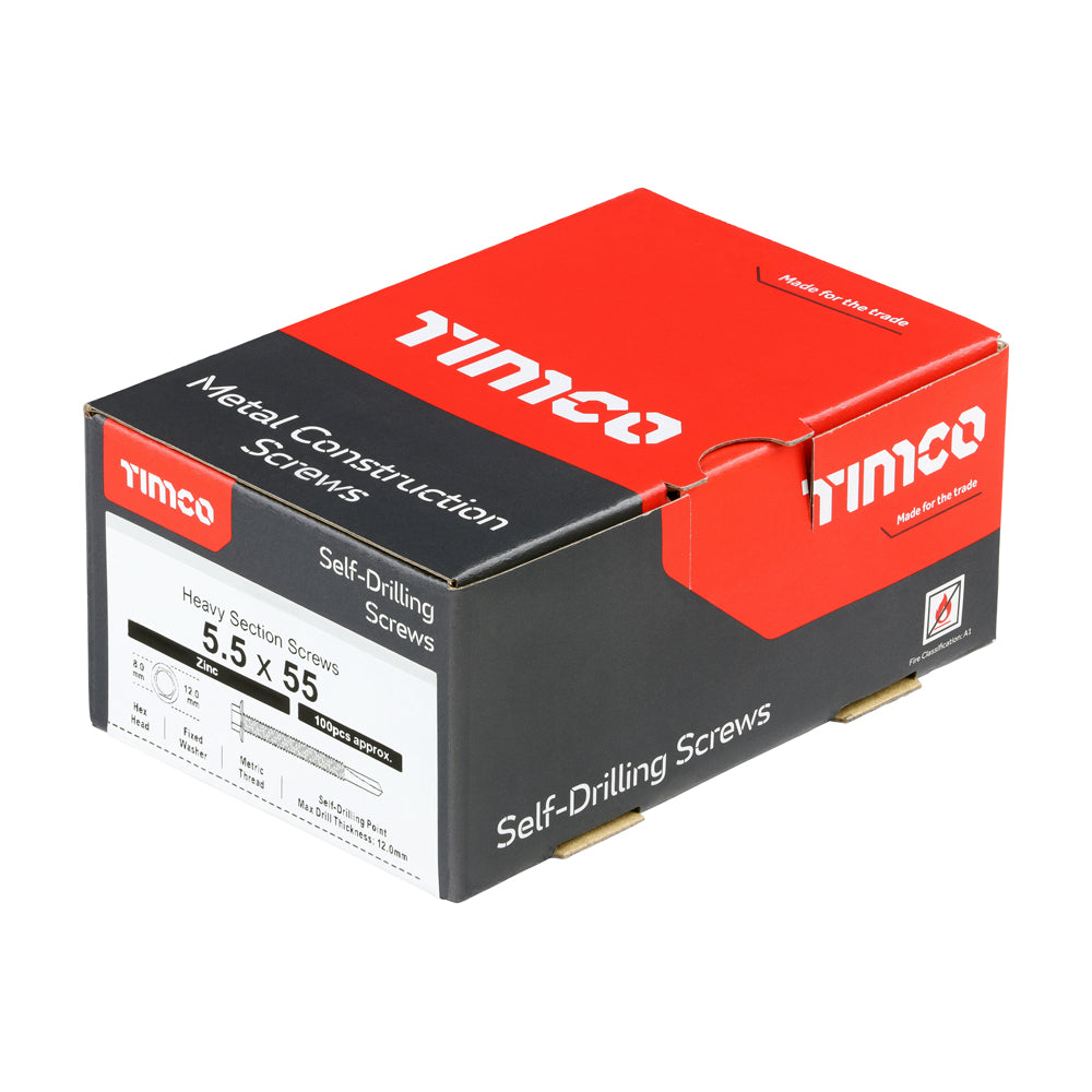 TIMCO Self-Drilling Heavy Section Silver Screws - 5.5 x 55 - Image