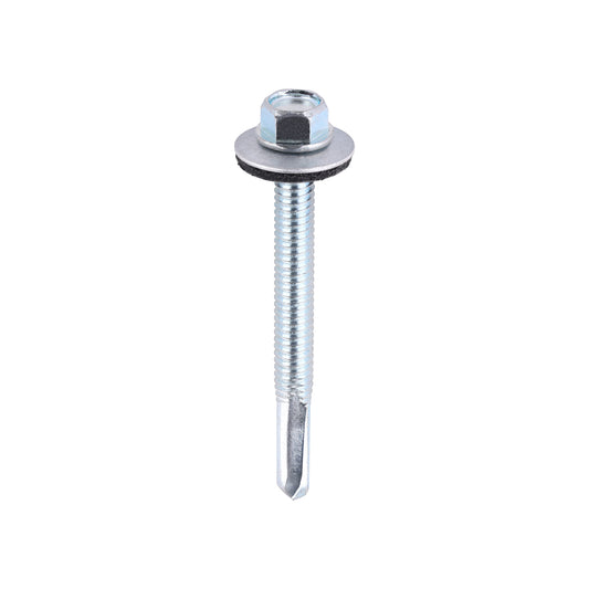 TIMCO Self-Drilling Heavy Section Silver Screws with EPDM Washer - 5.5 x 55 - Image