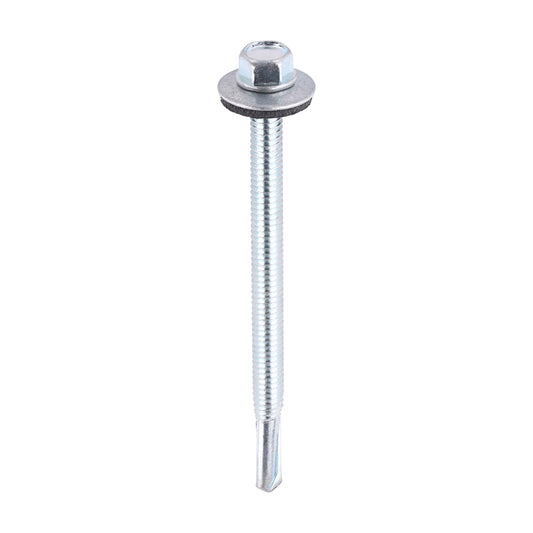 TIMCO Self-Drilling Heavy Section Silver Screws with EPDM Washer - 5.5 x 80 - Image